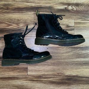Black glittery Dr. Marten